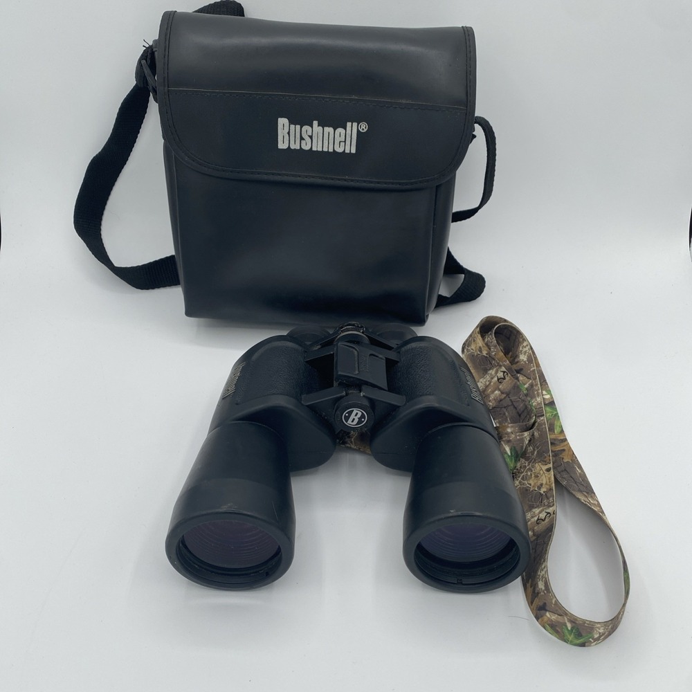 Bushnell Power View Binoculars 12x50 With Strap And Carry Case